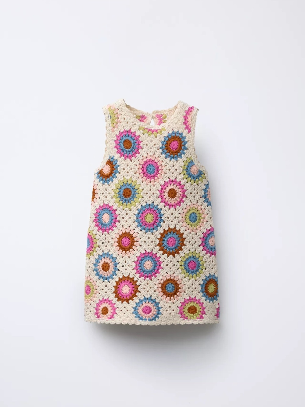 Zara Little Girls Crochet Knit Dress
